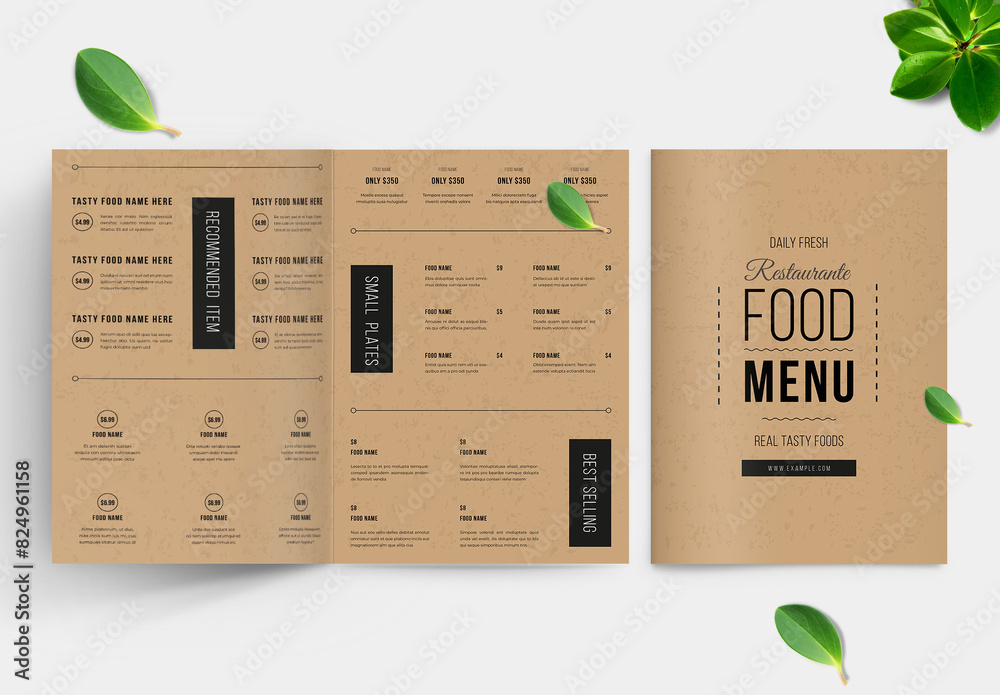 Food Menu Layout Stock Template | Adobe Stock