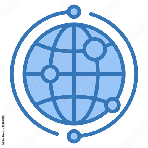 Global Network Icon Element For Design