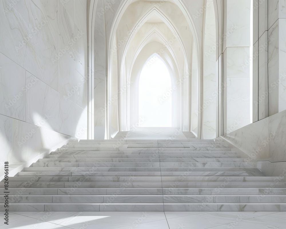 Marble staircase leading to a bright light Marble staircase leading to a bright light