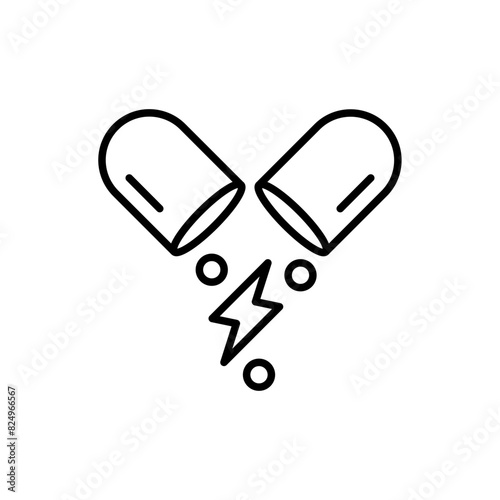 Supplement outline icons, minimalist vector illustration ,simple transparent graphic element .Isolated on white background