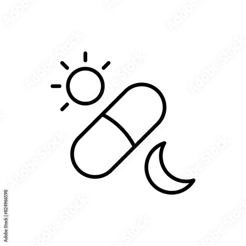 Supplement outline icons, minimalist vector illustration ,simple transparent graphic element .Isolated on white background