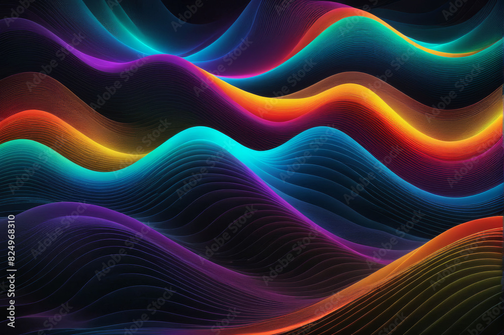Colored magnetic waves. Colored magnetic waves.