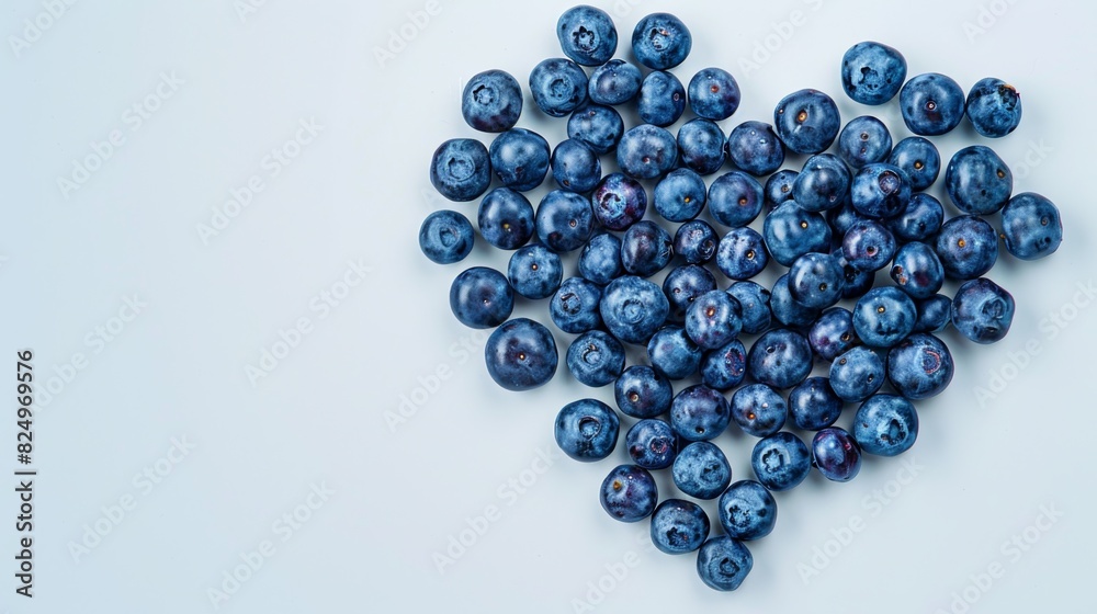 Blueberries isolated on white background. Blueberry border design Blueberries isolated on white background. Blueberry border design
