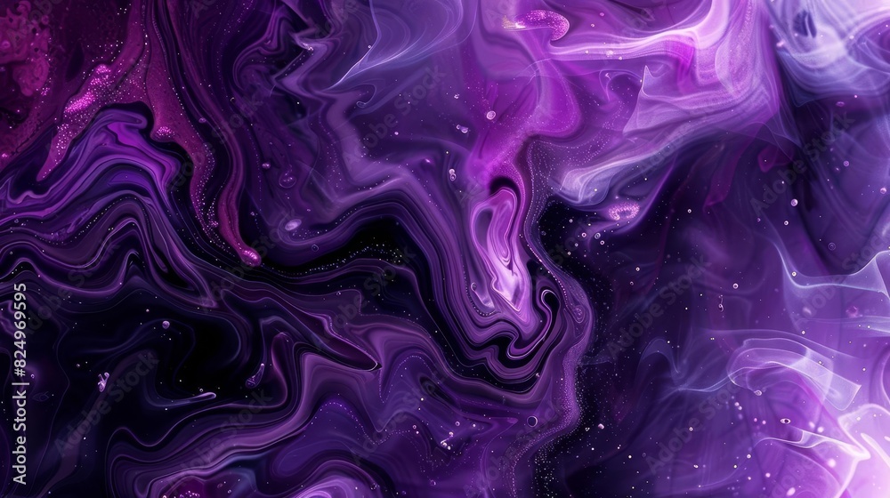 Fototapeta premium ethereal purple and black abstract smoke fluid art background