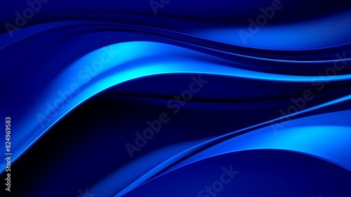 Abstract blue wave pattern with smooth curves and flowing lines. Perfect for backgrounds, design projects, and modern visuals.