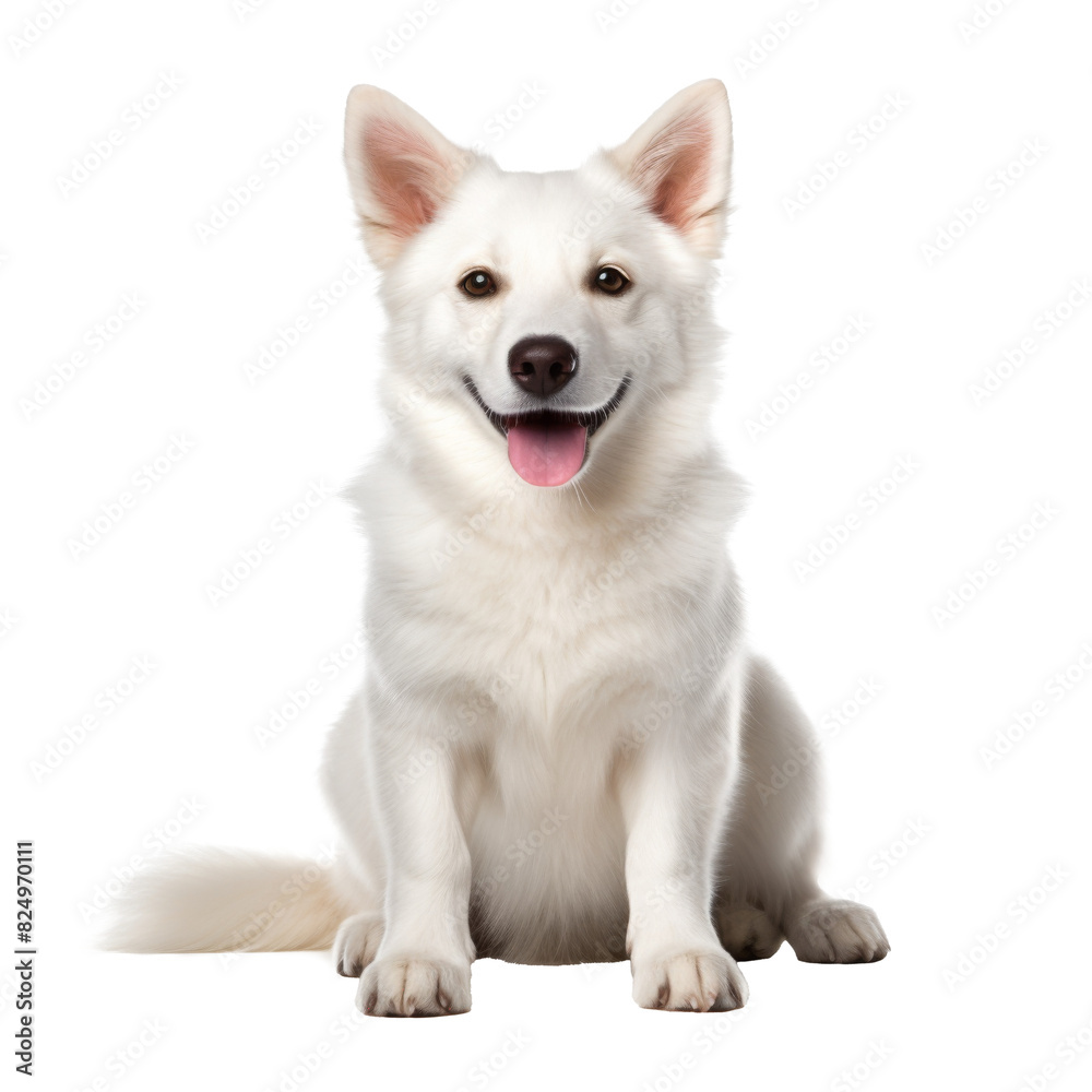 cute dog looking isolated on white