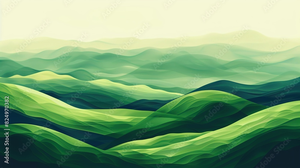 Abstract green landscape wallpaper background illustration design with ...