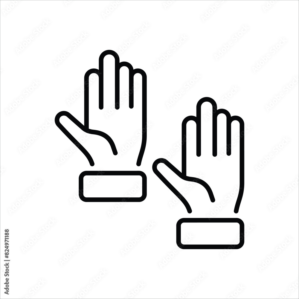 Gloves vector icon Gloves vector icon