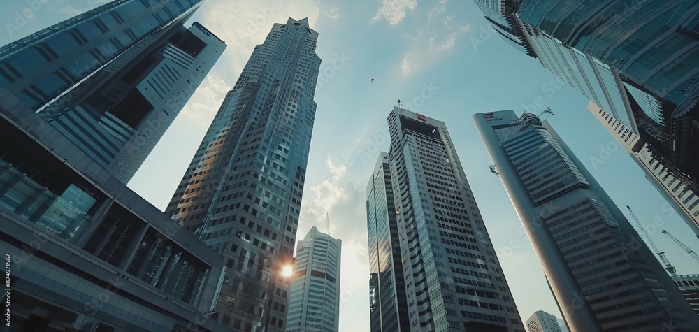 Fototapeta premium Singapore City Architecture Business Background