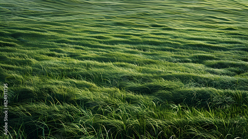 Field of fresh green barley cereals Beautiful background ,bright green grass background in a city park on a sunny day, tree shadows on the lawn