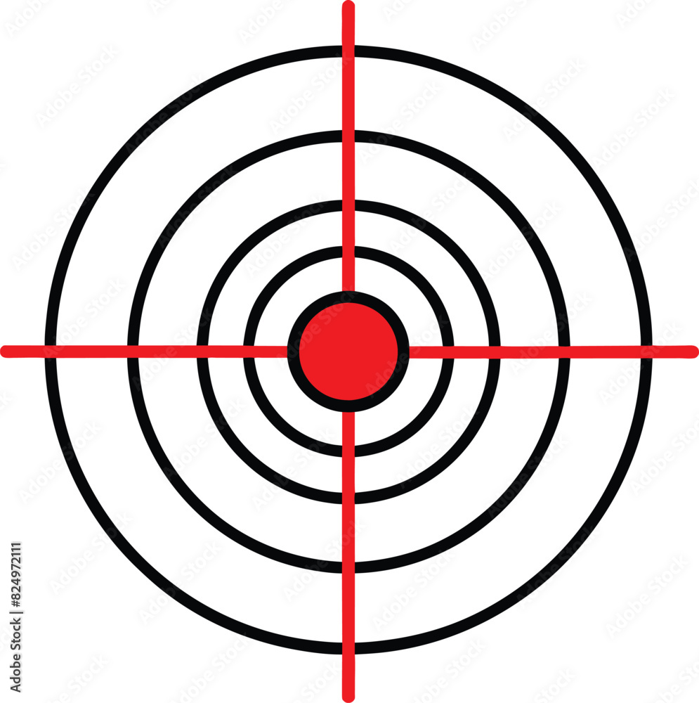 target and focus icon. Editable stroke. Vector illustration. target and focus icon. Editable stroke. Vector illustration.