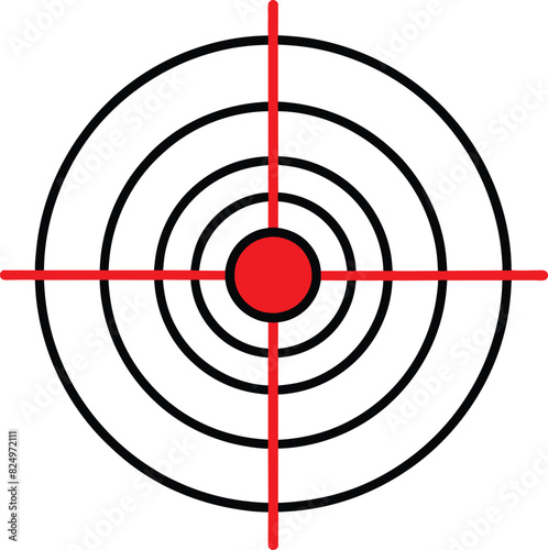 target and focus icon. Editable stroke. Vector illustration.