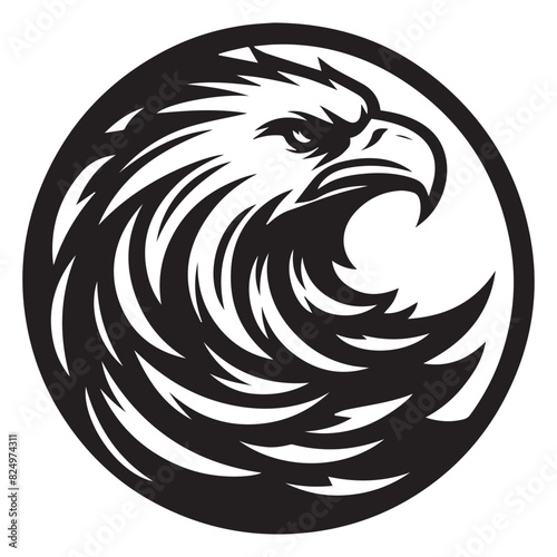 Eagle tattoo vector illustration