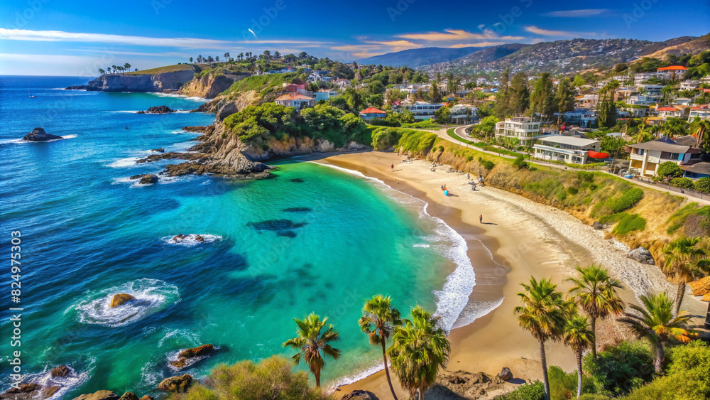 Obraz premium crescent-bay-of-laguna-beach--orange-county--calif