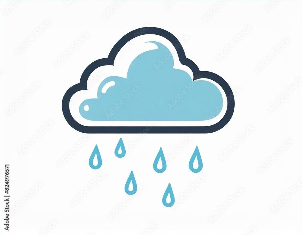 cloud rain icon vector image on white background, weather forecast, rainy cloudy weather cloud rain icon vector image on white background, weather forecast, rainy cloudy weather