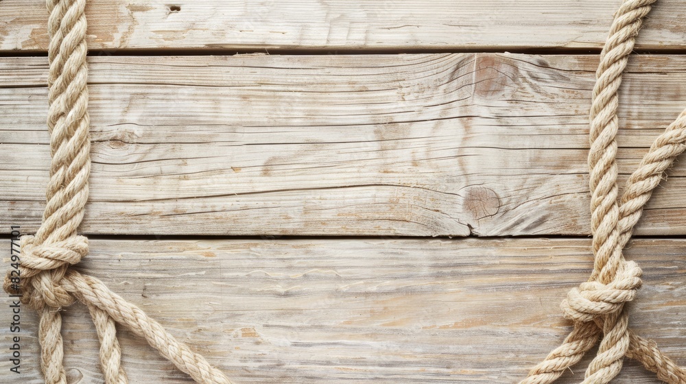 Riding rope on a wooden background with copy space for text or design, framed like a cowboy rope border. Riding rope on a wooden background with copy space for text or design, framed like a cowboy rope border.