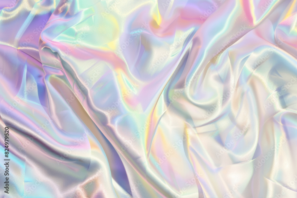 Fototapeta premium Crumpled holographic paper 