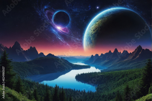 A cosmic planet, a fantastic view. © IM_VISUAL_ARTIST