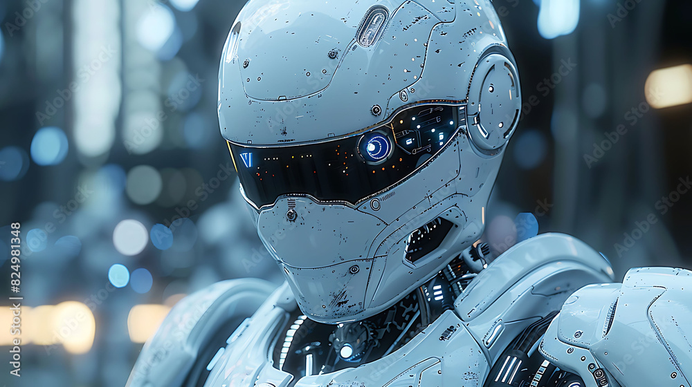cyborg athlete competing in an AIenhanced arena facing off against opponents with mechanical strength and digital strategy cyborg athlete competing in an AIenhanced arena facing off against opponents with mechanical strength and digital strategy