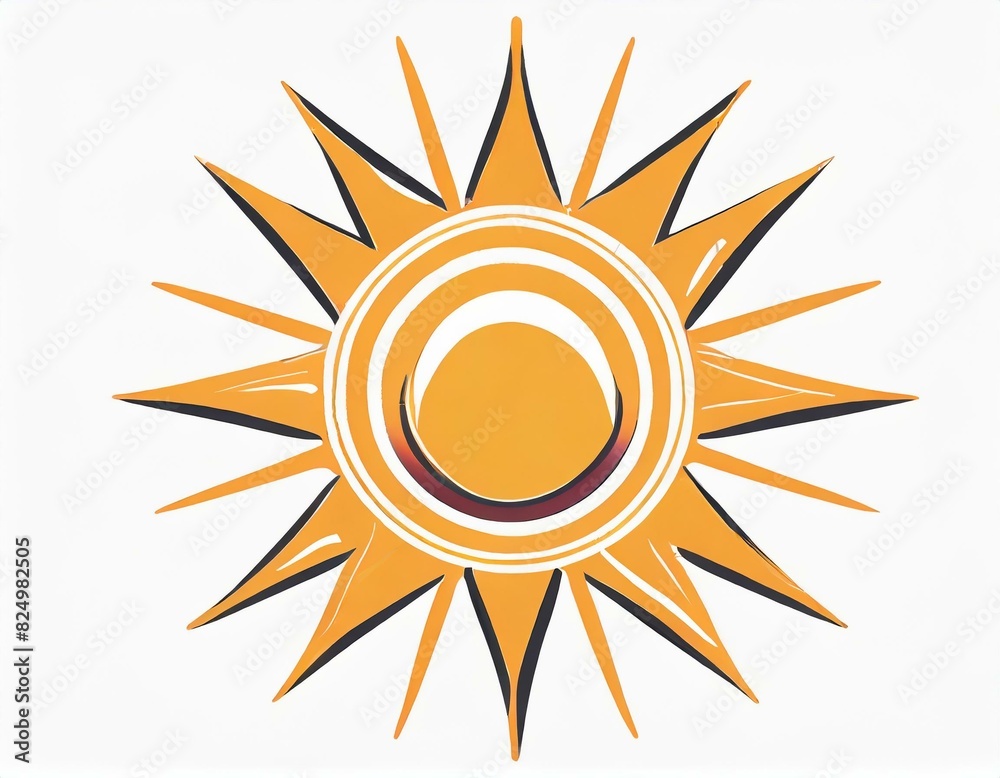sun icon, vector image on white background, weather forecast, sunny cloudy weather sun icon, vector image on white background, weather forecast, sunny cloudy weather
