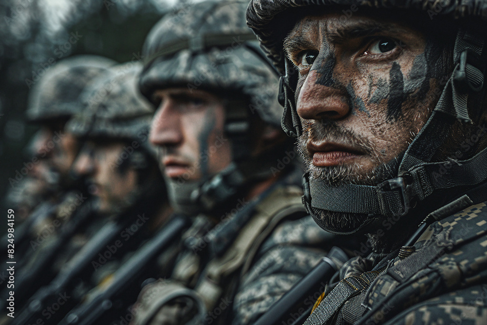 Warfare young soldier created by AI generative technology Warfare young soldier created by AI generative technology