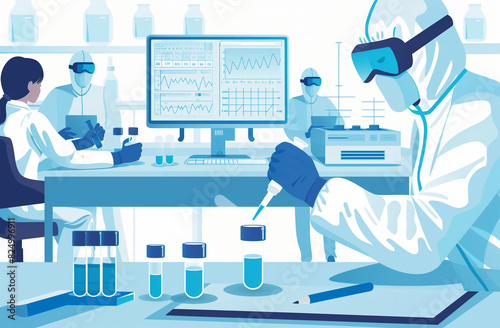 doctor working on computer
