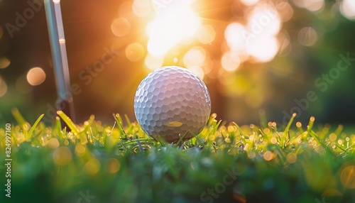 Dynamic golf shot  divot soaring mid air, showcasing strength and precision in summer olympics sport photo