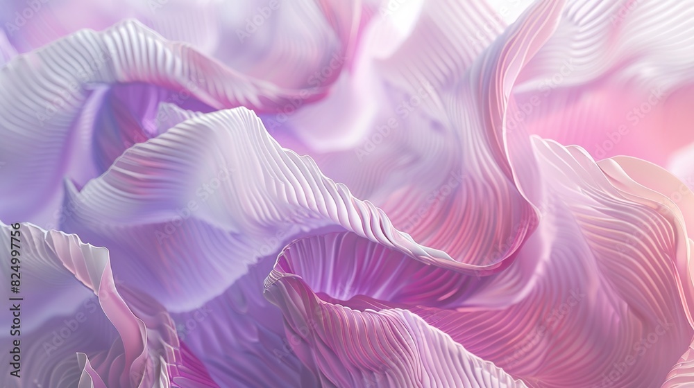 Ethereal Emanations: 3D Digital Waves in Pink and Purple Ethereal Emanations: 3D Digital Waves in Pink and Purple