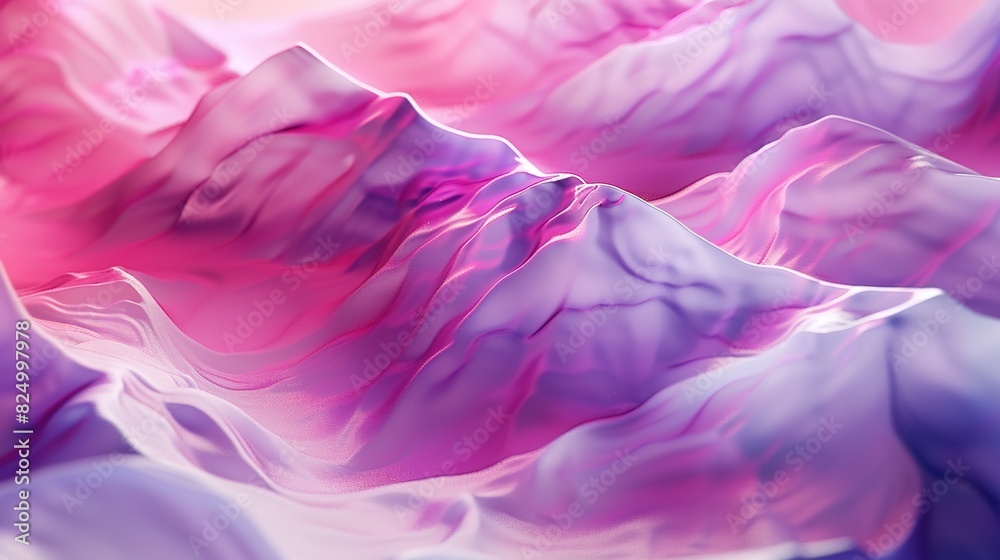 Fototapeta premium Ethereal Emanations: 3D Digital Waves in Pink and Purple
