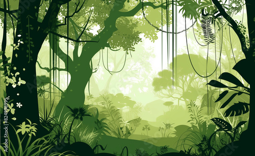 green forest background