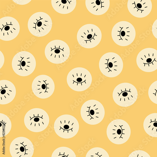 Backdrop design, seamless pattern. Simple cute shapes, flat vector.