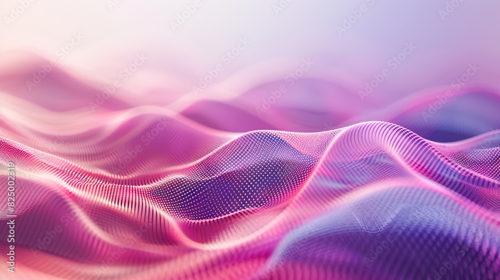 Ethereal Emanations: 3D Digital Waves in Pink and Purple Ethereal Emanations: 3D Digital Waves in Pink and Purple