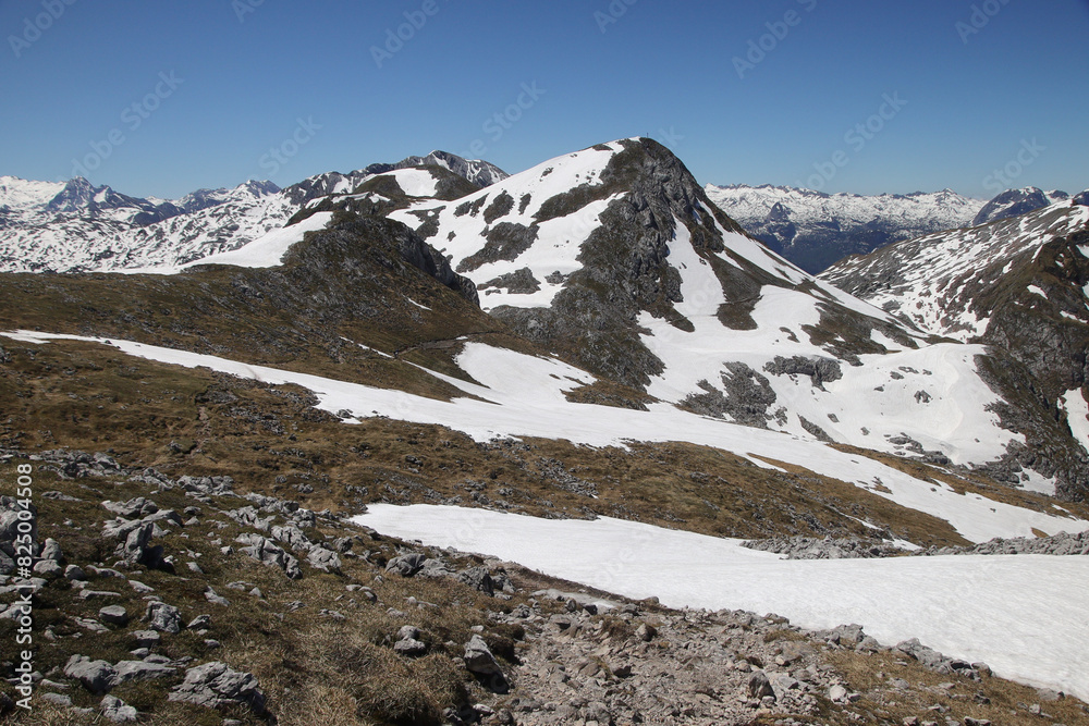 The view from mountain Schneibstein, the Bavarian Alps The view from mountain Schneibstein, the Bavarian Alps