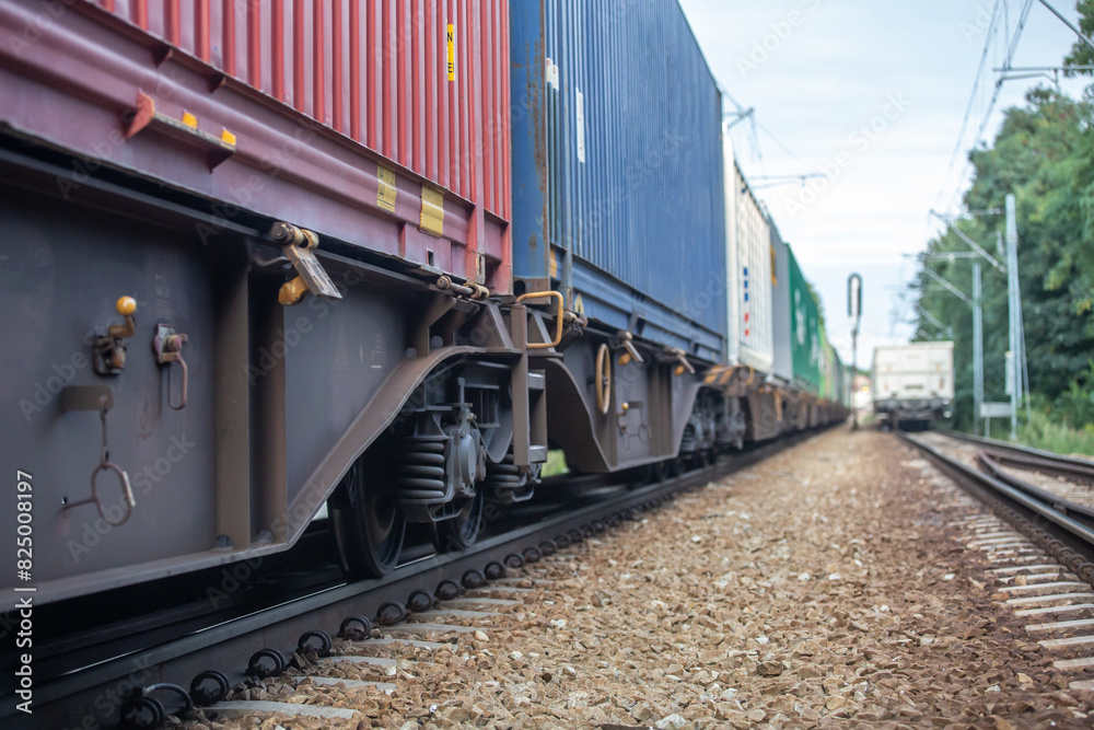freight train on railway station freight train on railway station