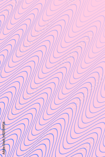 Abstract background with waves for banner. Standart poster size. Vector background with lines. Element for design isolated on pink. Pink and blue gradient. Brochure, booklet. Summer, spring