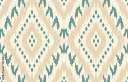 Geometric ethnic oriental ikat seamless pattern  color oriental. Aztec ornament print. Design for background ,curtain, carpet, wallpaper, clothing, wrapping, Batik, vector illustration.