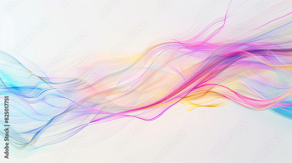 Colorful Abstract Waves, Generative AI Illustration Colorful Abstract Waves, Generative AI Illustration