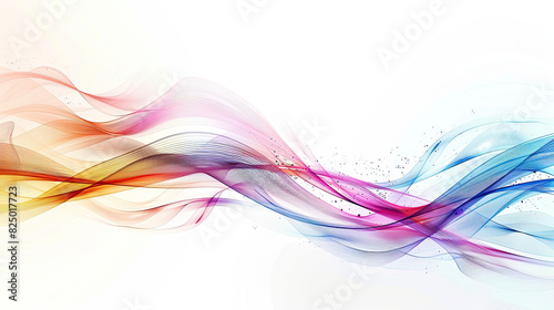 Colorful Abstract Waves, Generative AI Illustration