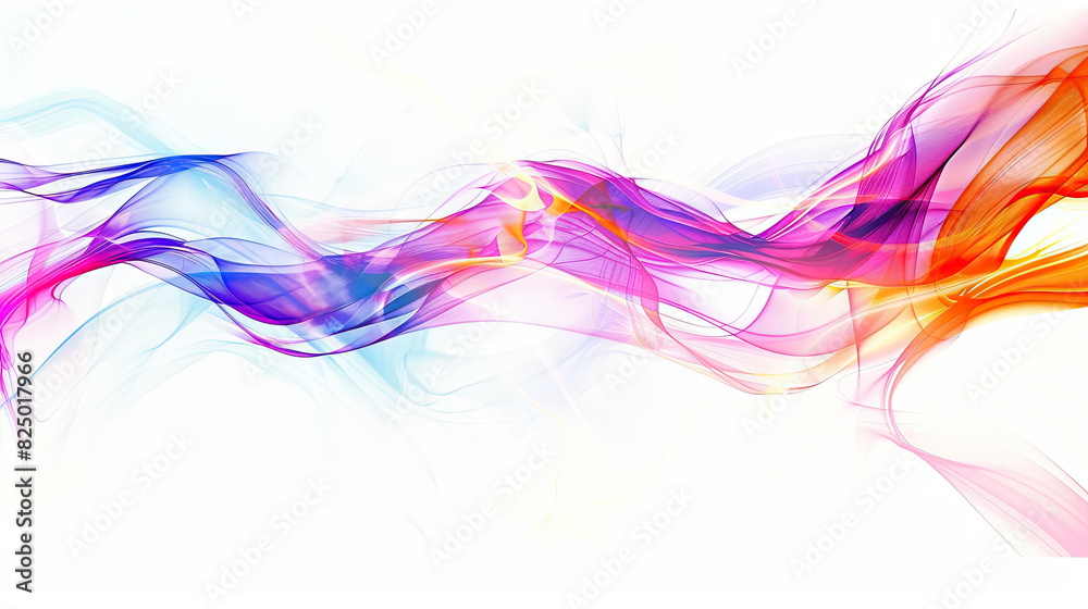 Colorful Abstract Waves, Generative AI Illustration Colorful Abstract Waves, Generative AI Illustration