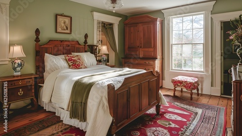 Cozy Colonial Cottage Bedro...