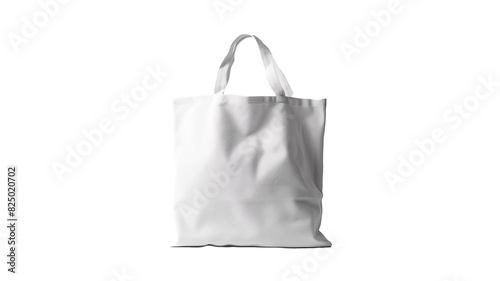 White tote bag isolated on white background