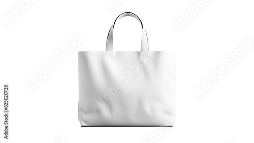 White tote bag isolated on white background