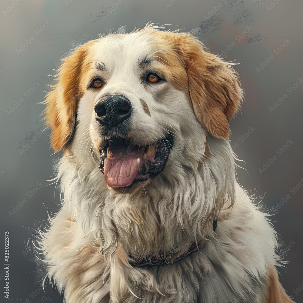 Headshot of Dog, Generative AI Illustration