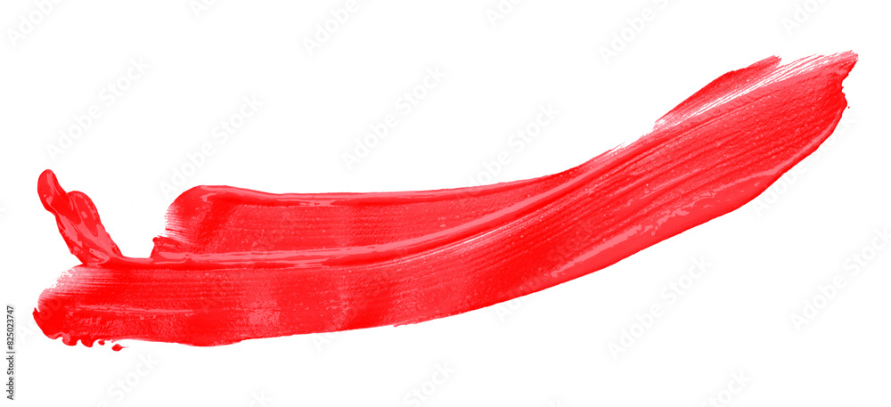 Red brush strokes isolated on transparent background. Red brush strokes isolated on transparent background.
