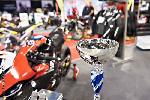 Sport cup and motorcycle equipment © Sergey Ryzhov