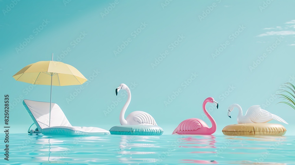 Obraz premium summer, three-dimensional, ticket, realistic, trip, tropical, beach, travel, earth, flight, fly, freedom, journey, location, map, marketing, online, palm, relax, relaxation, rendering, rest, swim, tou
