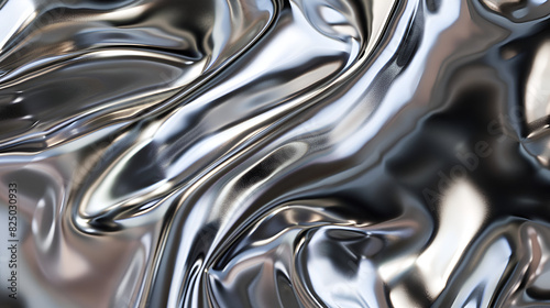 Liquid metallic texture backdrop for web promotion  generative ai