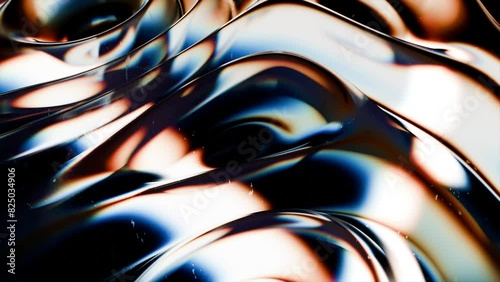 3d render abstract art video animation with surreal glass object in deformation transformation process with dispersion rainbow color spectrum prism effect on isolated black background