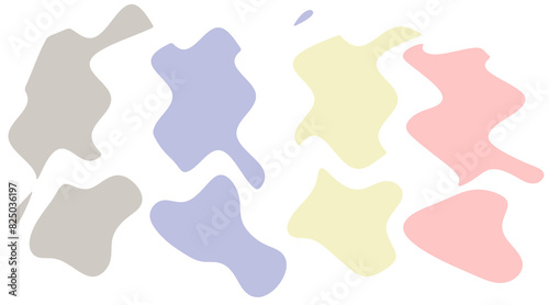 Translucent spots, different colors, arbitrary shape