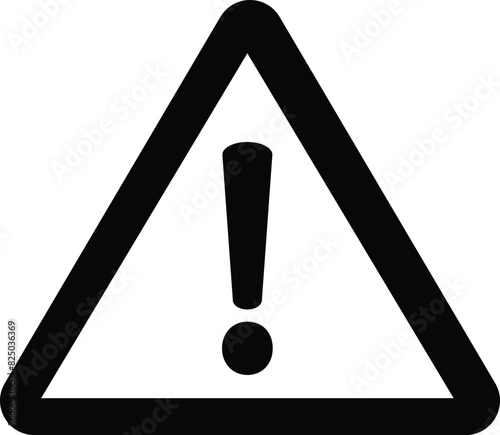 Triangular warning symbols icon. Attention caution danger sign, Exclamation mark sign,
